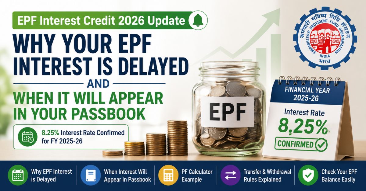 EPF Interest Credit 2026: Why Your Passbook Has Not Updated Yet and When the Interest May Appear