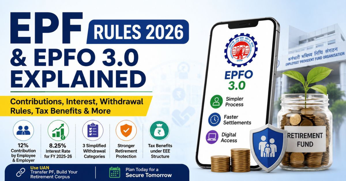 EPF Rules 2026: Contribution, Interest Rate, Withdrawal Rules, Tax Benefits and EPFO 3.0 Changes